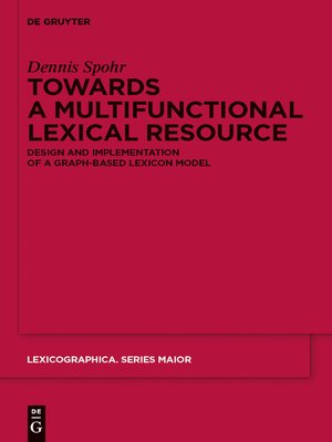 cover image of Towards a Multifunctional Lexical Resource